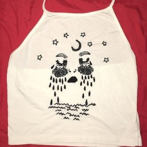 White brandy halter top